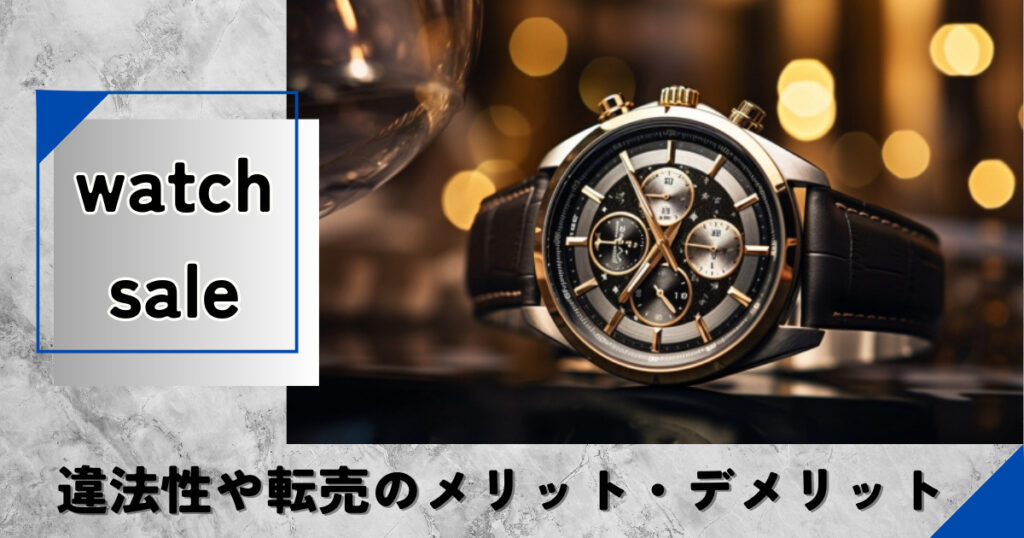 時計転売に挑戦したい人必見！違法性の有無や、時計転売のメリットデメリットを徹底解説！